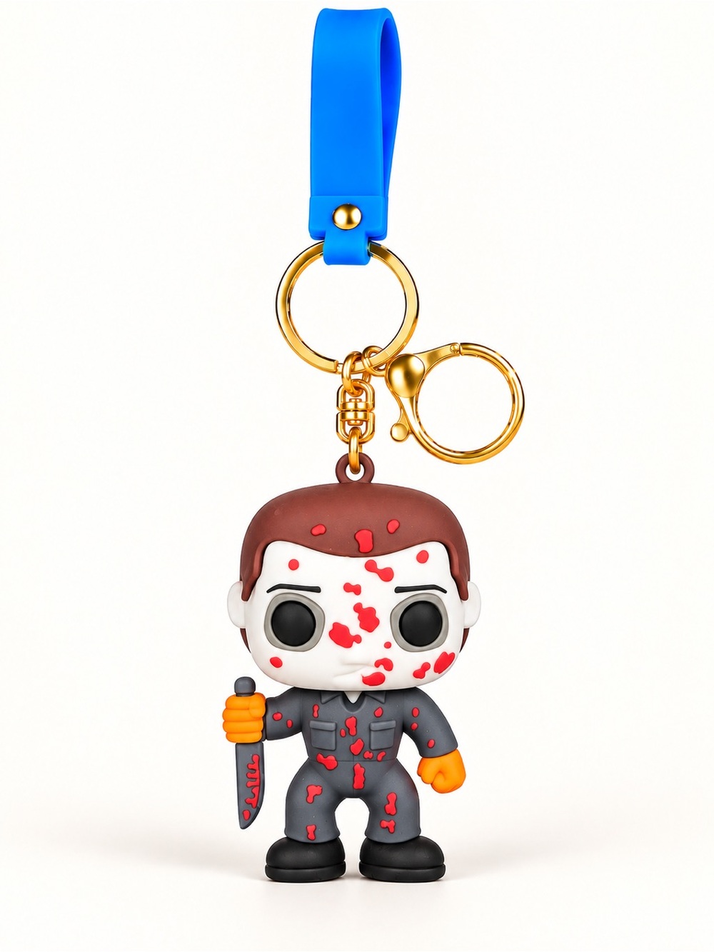 Horror Keychain Blue Wristlet NEW